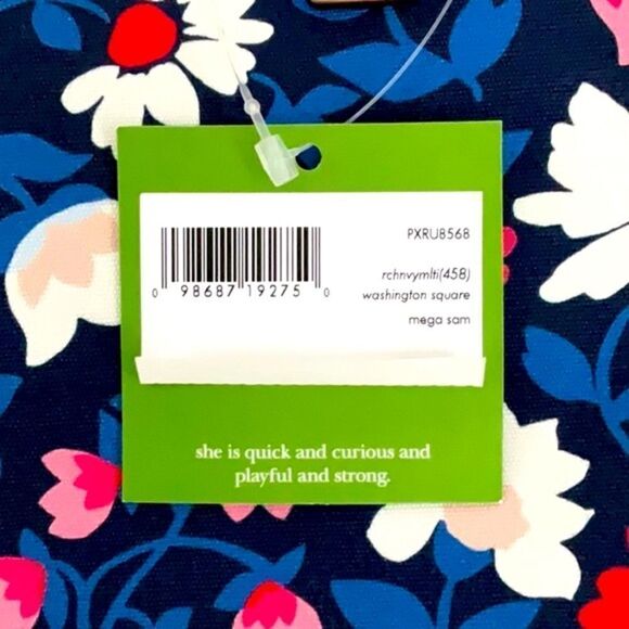 KATE SPADE NWT WASHINGTON SQUARE MEGA SAM TOTE BAG BRIGHT FLORAL PATTERN - Picture 10 of 15